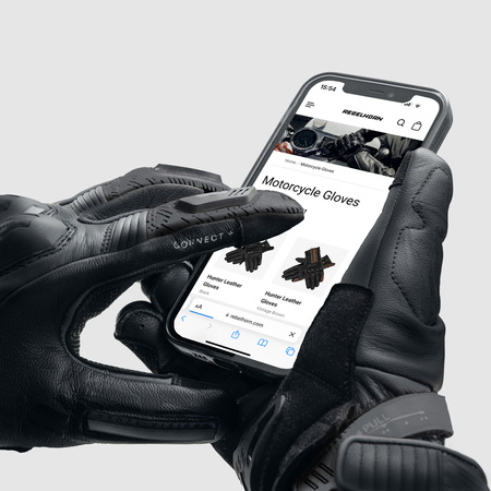 Skórzane rękawice motocyklowe REBELHORN VIPER BLACK