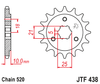 Zębatka Przednia JT JTF438.14