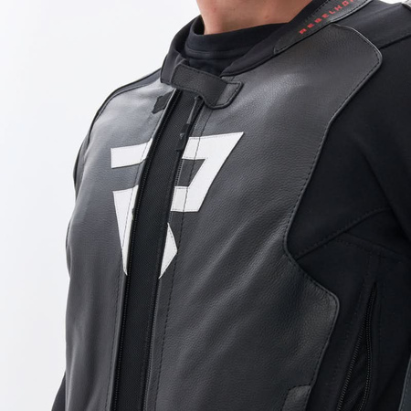 Kurtka Skórzana Motocyklowa REBELHORN VELOCE BLACK GREY RED