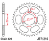 Zębatka Tylna JT JTR216.36