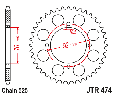 Zębatka Tylna JT JTR474.48