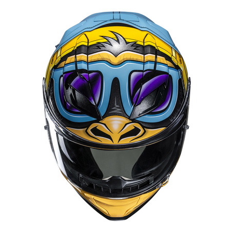 Kask integralny HJC F71 MONKEY DJ BLUE ORANGE