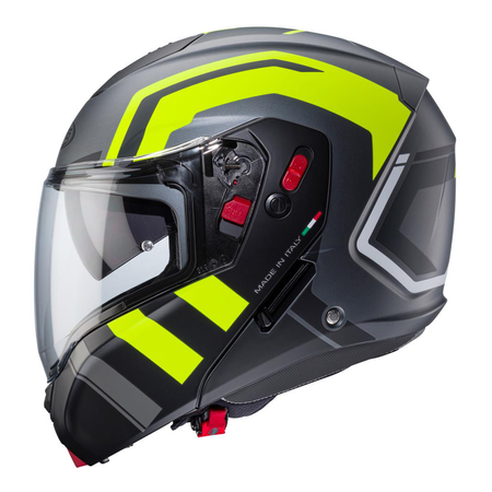 Kask szczękowy CABERG FLIP-UP HORUS X ROAD GREY BLACK YELLOW