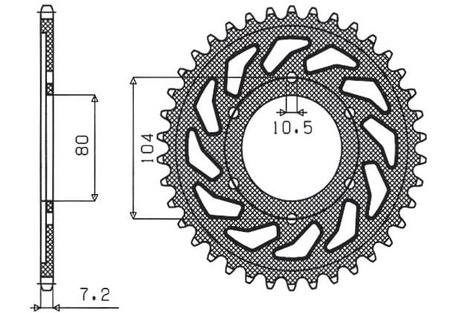 Zębatka Tylna Sunstar SUNR1-4347-42