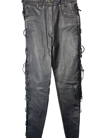 WOLF SPODNIE SKÓRZANE DAMSKIE WO506 BLACK XS