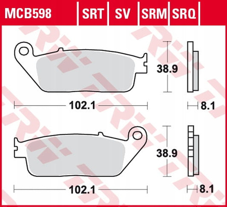 Klocki Hamulcowe TRW MCB598SV