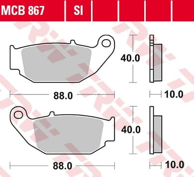 Klocki Hamulcowe TRW MCB867SI