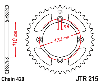 Zębatka Tylna JT JTR215.47