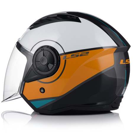 Kask Motocyklowy Otwarty LS2 OF616 AIRFLOW II COVER WHITE BROWN