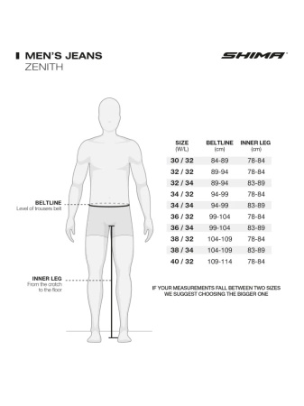 Jeansy Motocyklowe SHIMA ZENITH BLUE dżinsowe niebieski