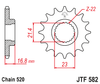 Zębatka Przednia JT JTF582.16