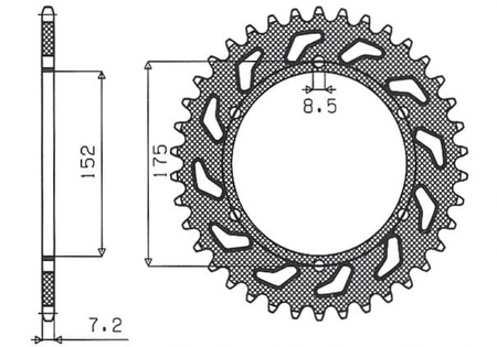 Zębatka Tylna Sunstar SUNR1-2682-53