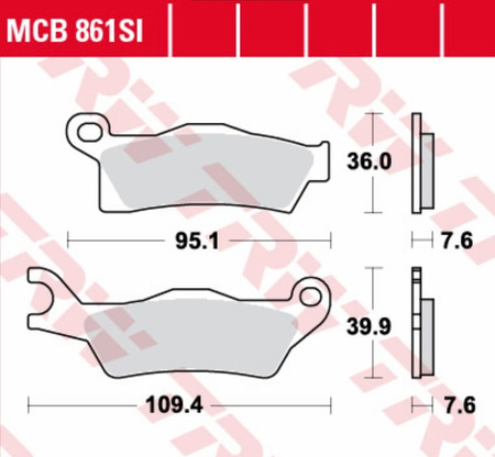 Klocki Hamulcowe TRW MCB861SI