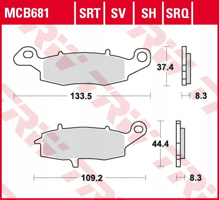 Klocki Hamulcowe TRW MCB681