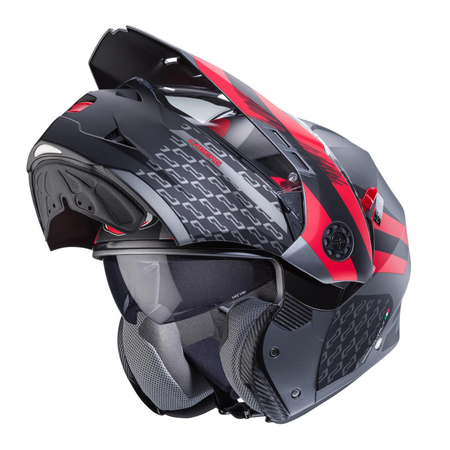 Kask Szczękowy Motocyklowy CABERG FLIP-UP TOURMAX X SARABE GREY BLACK RED