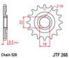 Zębatka Przednia JT JTF268.13