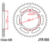 Zębatka Tylna JT JTR855.45