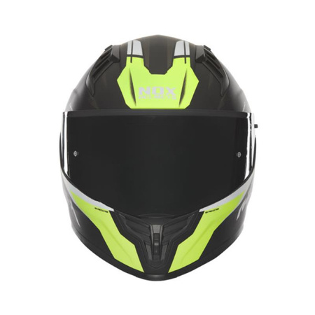 Kask Integralny Motocyklowy NOX N401 CROWER BLACK YELLOW FLUO