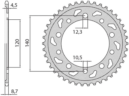 Zębatka Tylna Sunstar SUNR1-5500-40