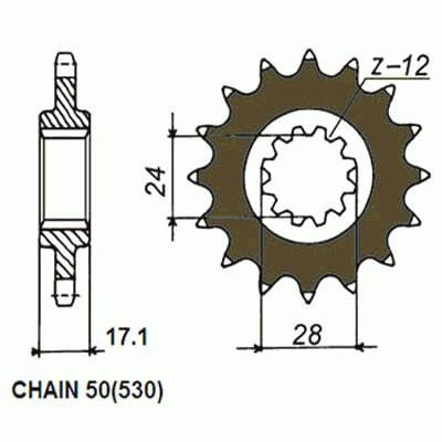 Zębatka Przednia Sunstar SUNF520-16