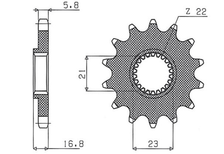 Zębatka Przednia Sunstar SUNF370-16
