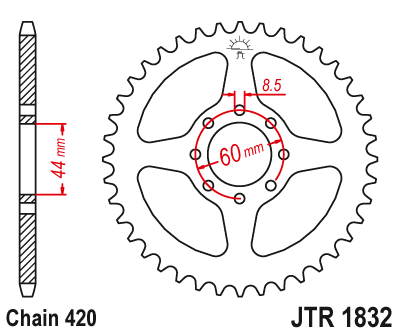 Zębatka Tylna JT JTR1832.52