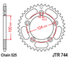 Zębatka Tylna JT JTR744.38
