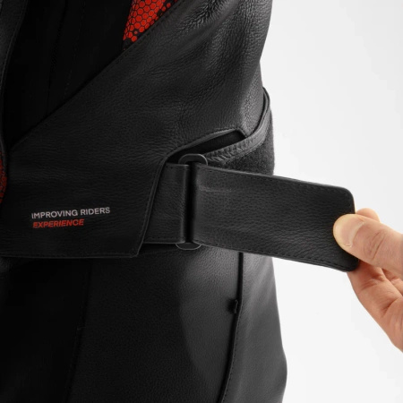 Kurtka Skórzana Motocyklowa REBELHORN VELOCE CAMO BLACK FLUO RED