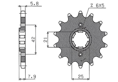 Zębatka Przednia Sunstar SUNF316-15