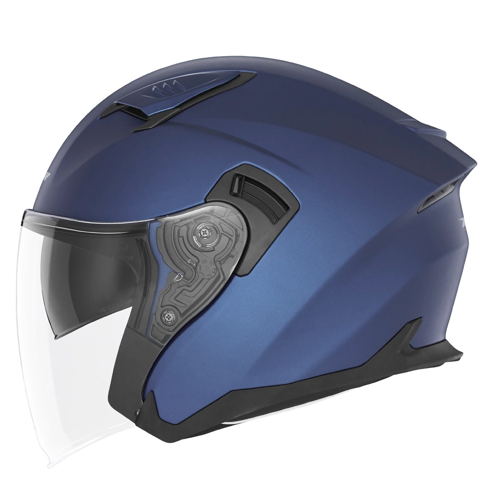 Kask otwarty motocyklowy NOX N130 SOLID Niebieski mat