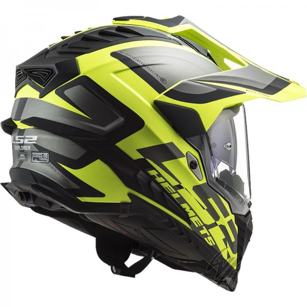 Kask Motocyklowy Enduro LS2 MX701 EXPLORER ALTER Czarny Żółty