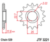 Zębatka Przednia JT JTF3221.12