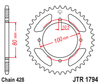 Zębatka Tylna JT JTR1794.45