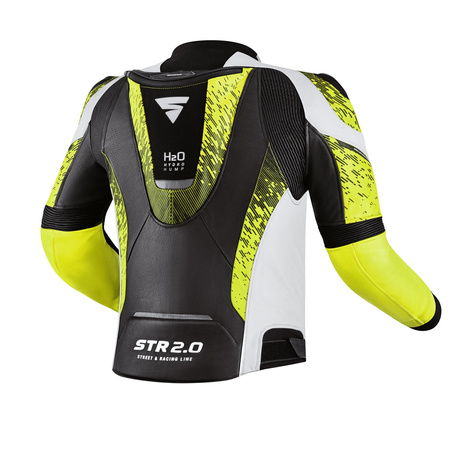 Kurtka Motocyklowa Męska SHIMA STR 2.0 WHITE FLUO