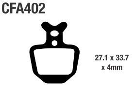 EBC KLOCKI ROWEROWE CFA402HH METALICZNE