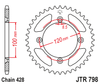 Zębatka Tylna JT JTR798.44