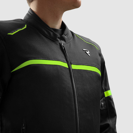 Kurtka tekstylna motocyklowa REBELHORN ECHO BLACK FLUO