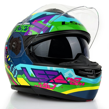 Kask Szczękowy LS2 FF908 STROBE II SVENT BLUE GREEN