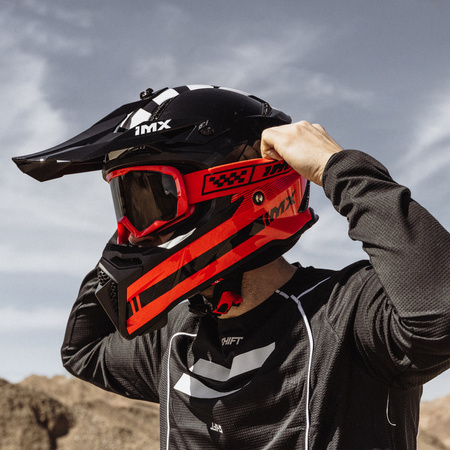 GOGLE IMX ENDURANCE RACE GOG RED (SZYBA DARK SMOKE + CLEAR)