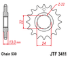 Zębatka Przednia JT JTF3411.16