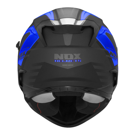 Kask Integralny Motocyklowy NOX N304 CARVER BLACK BLUE