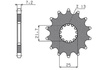 Zębatka Przednia Sunstar SUNF404-14