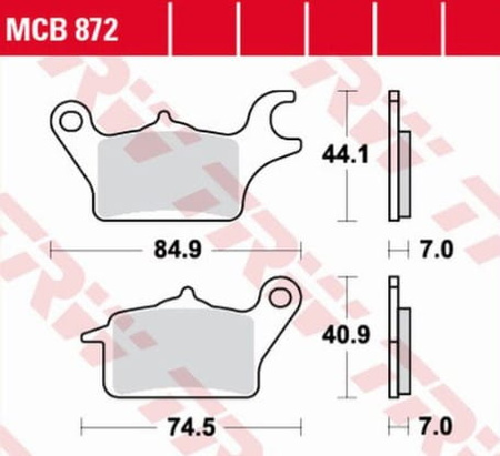Klocki Hamulcowe TRW MCB872