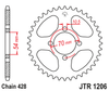 Zębatka Tylna JT JTR1206.44