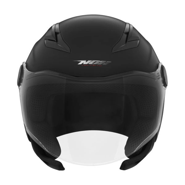 Kask dziecięcy otwarty motocyklowy NOX N710 Czarny mat