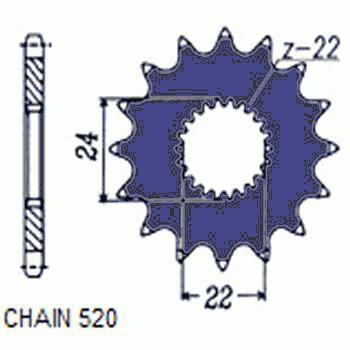 Zębatka Przednia Sunstar SUNF375-16