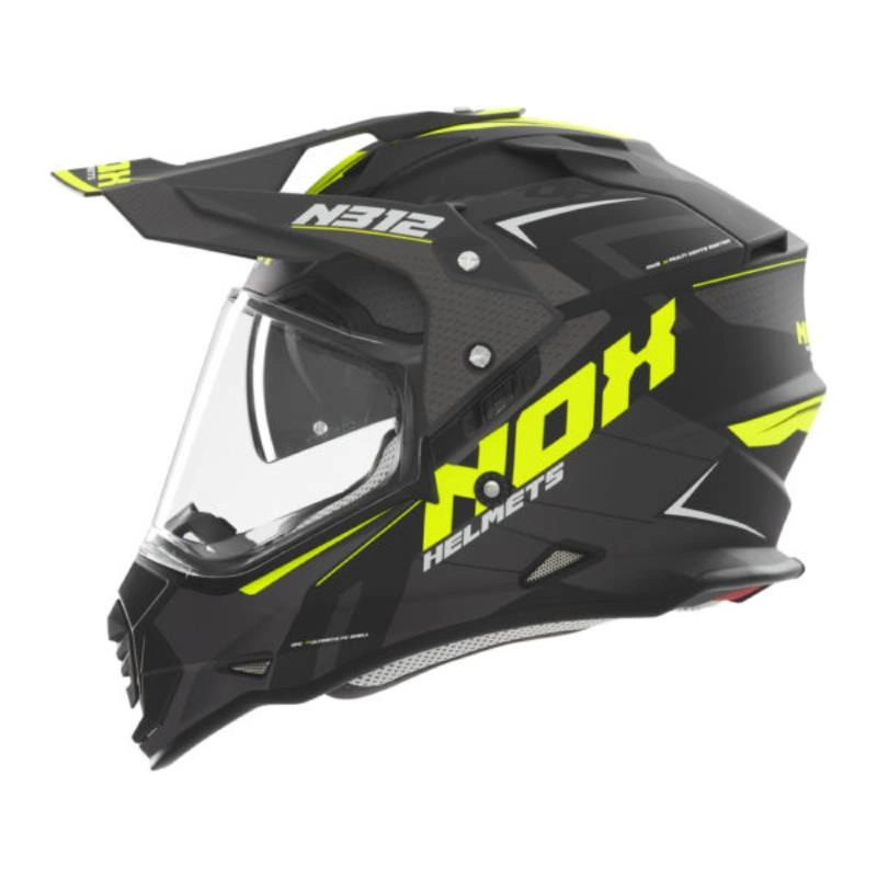 Kask off-roadowy motocyklowy NOX N312 Czarno-żółty
