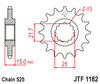 Zębatka Przednia JT JTF1182.14