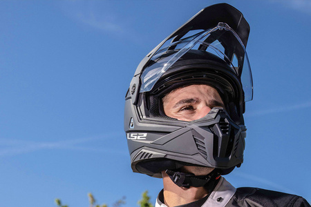 Kask Adventure LS2 MX702 PIONEER II NAMIB WHITE ORANGE