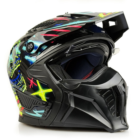 Kask Modułowy LS2 OF606 DRIFTER RAYZ czarny połysk